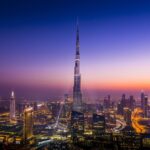 The Burj Khalifa and downtown Dubai