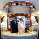 Emirates Flight - First Class Bar